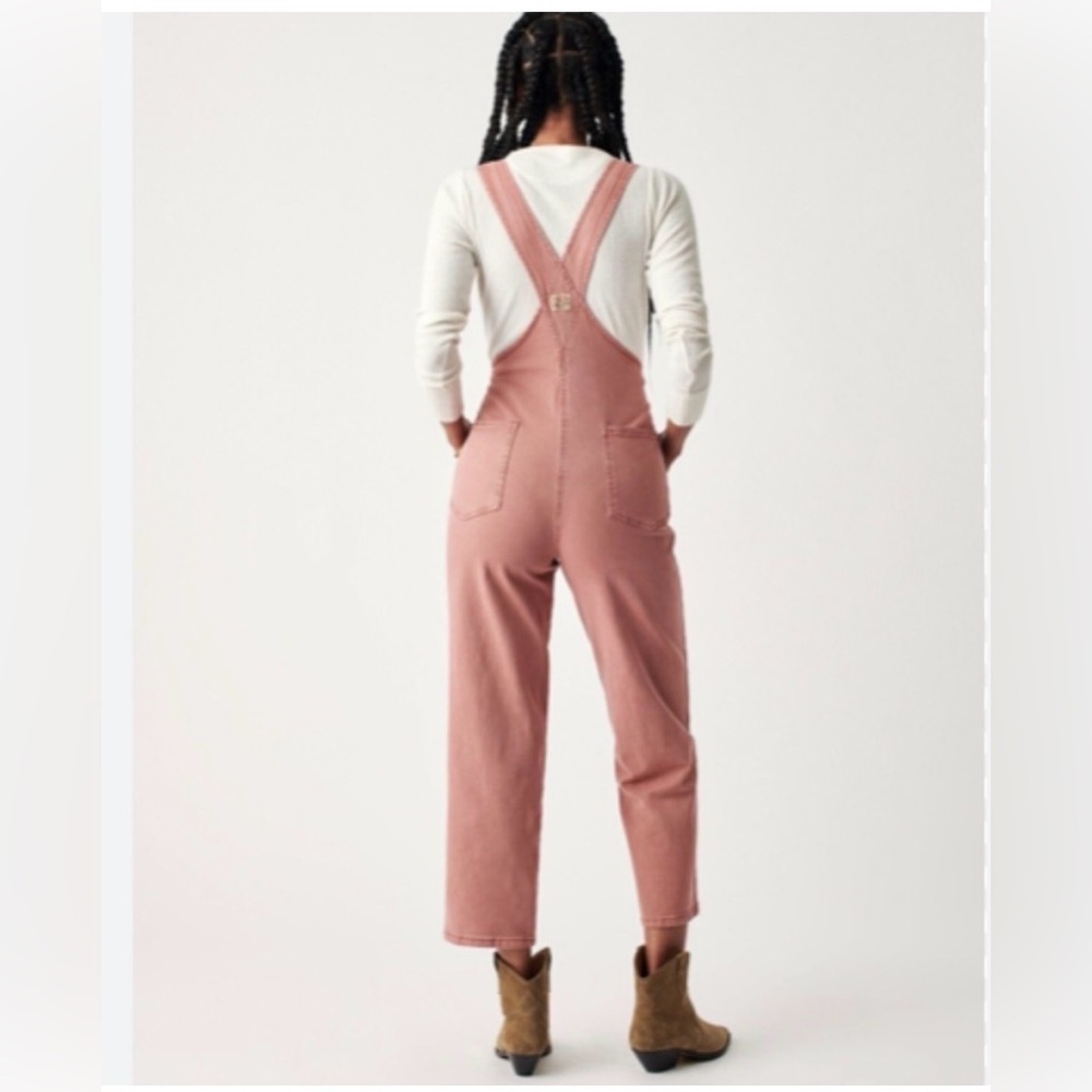 Faherty Kerry Twill Overalls Organic Cotton Pockets - Picture 2 of 11